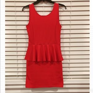 Foreign Exchange Red/Orange Bodycon Dress